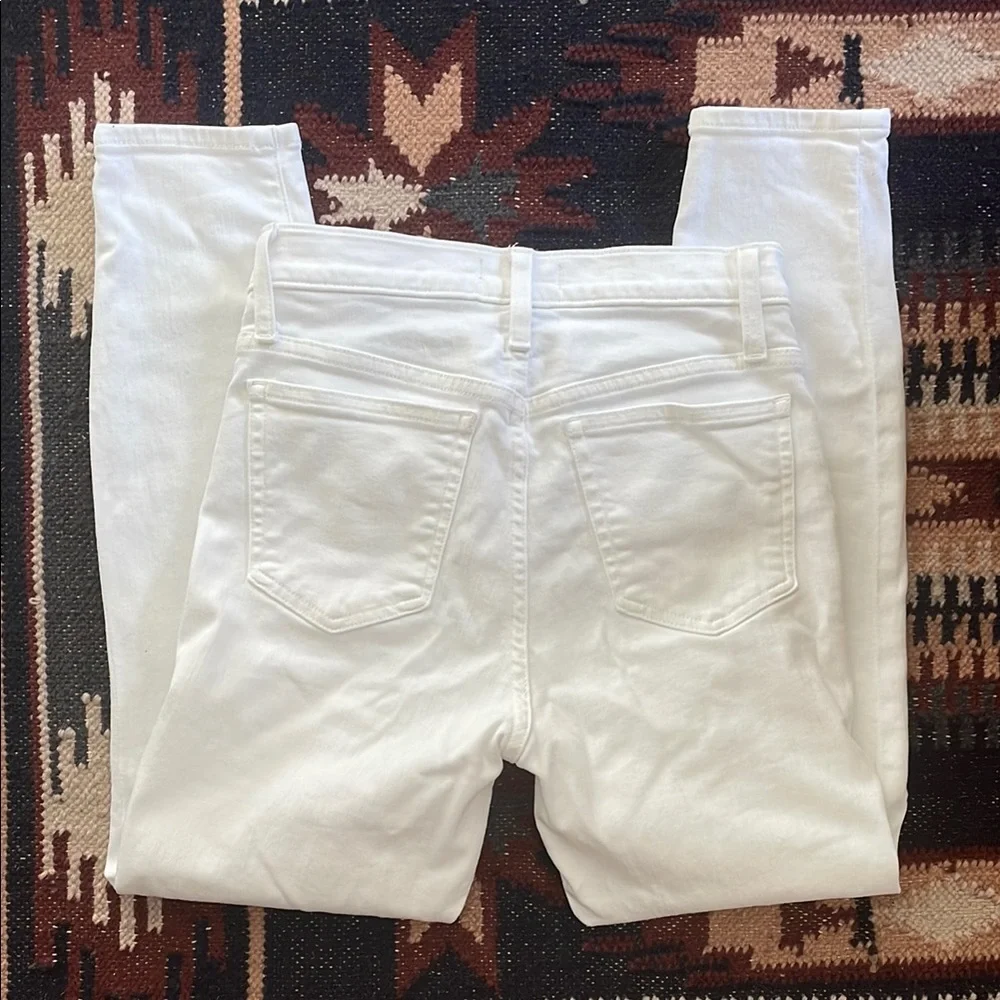 J. Crew Women's White Jeans (9” Toothpick High-Rise)